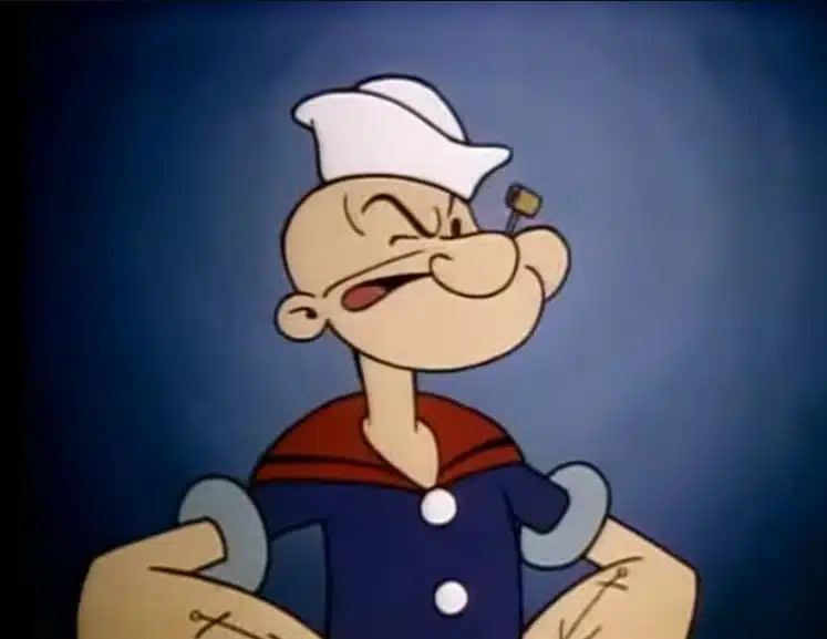 Popeye the sailor man met pijp in de mond